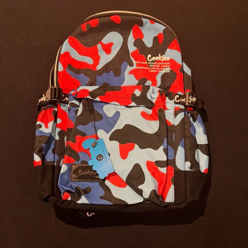 Cookies Smell Proof Off The Grid‎ Backpack Blue Camo Pattern